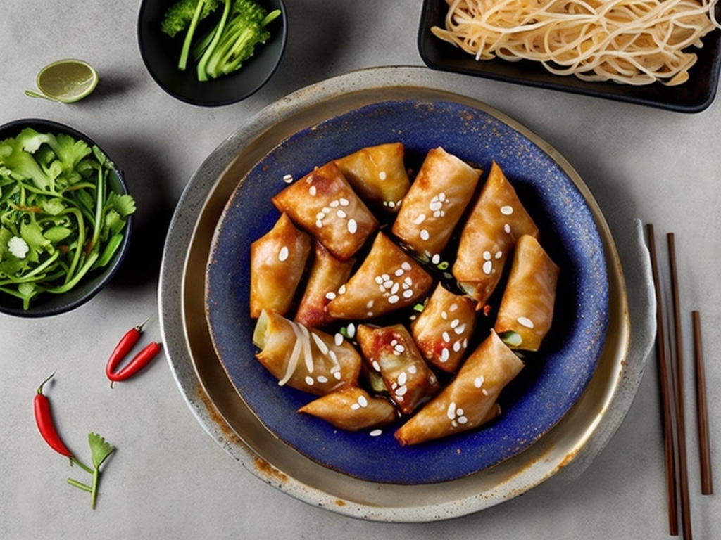 Spicy Noodle Spring Rolls
