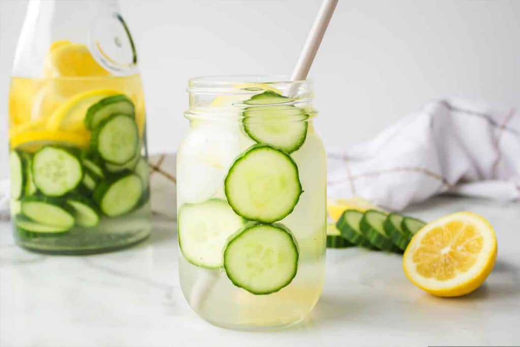 Combining Cucumber, Ginger, and Lemon in Water